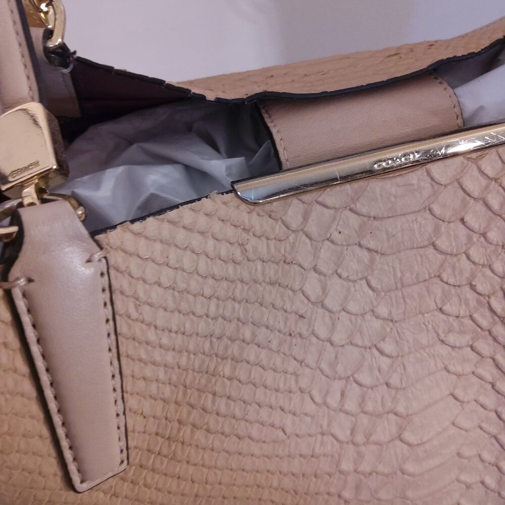 Snakeskin Print Coach Bag - Picture 12 of 16